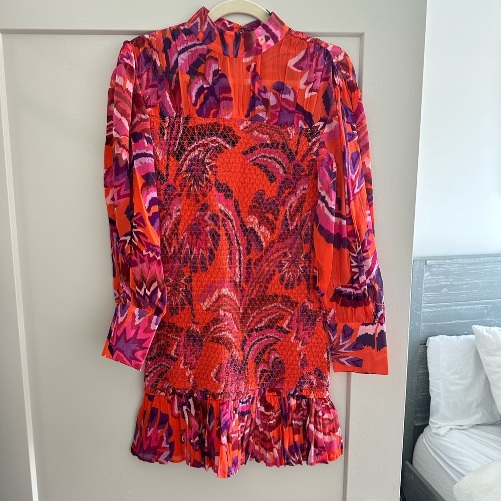 Farm rio long sleeve mini dress